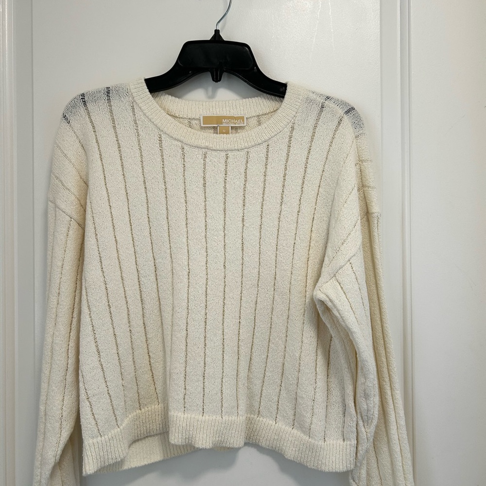 Michael Kors Cream Ribbed Sweater